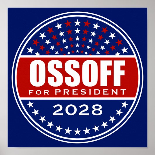 Jon Ossoff voor President 2028 Poster (Voorkant)