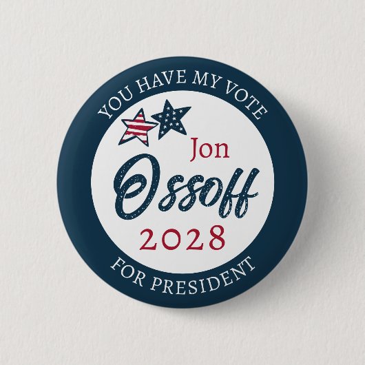 Jon Ossoff voor President 2028 Ronde Button 5,7 Cm (Voorkant)