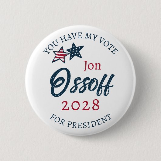 Jon Ossoff voor President 2028 Ronde Button 5,7 Cm (Voorkant)