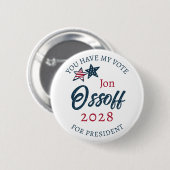Jon Ossoff voor President 2028 Ronde Button 5,7 Cm (Voorkant /achterkant)