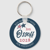 Jon Ossoff voor President 2028  Sleutelhanger (Voorkant)