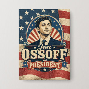 Jon Ossoff Voor President Politiek Button
