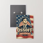 Jon Ossoff | Voor President| Politiek Button (Voorkant / Achterkant)
