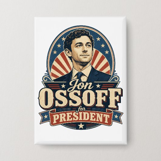 Jon Ossoff | Voor President| Politiek Button (Voorkant)