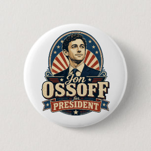 Jon Ossoff Voor President Politiek Ronde Button 5,7 Cm