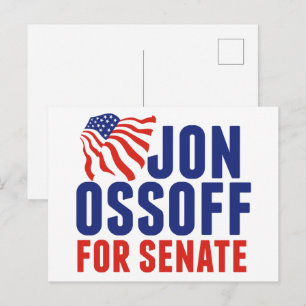 Jon Ossoff voor Senaat 2026 Georgia Verkiezing Briefkaart