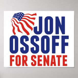 Jon Ossoff voor Senaat 2026 Georgia Verkiezing Poster