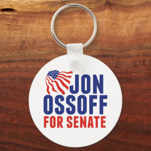 Jon Ossoff voor Senaat 2026 Georgia Verkiezing Sleutelhanger
