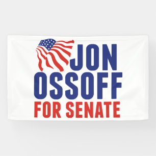 Jon Ossoff voor Senaat 2026 Georgia Verkiezing Spandoek