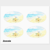 Jon Seagull - Vrede & Liefde Ovale Sticker (Vel)