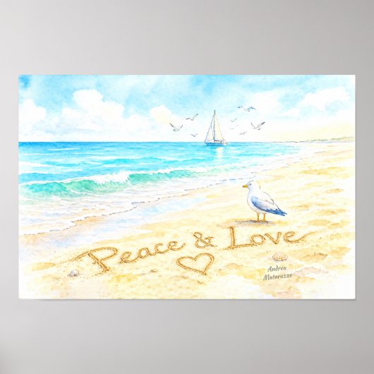 Jon Seagull - Vrede & Liefde Poster (Voorkant)