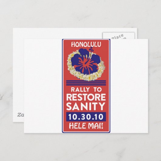 Jon Stewart Lei Briefkaart (Voorkant / Achterkant)