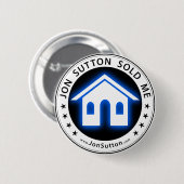 Jon Sutton verkocht me Ronde Button 5,7 Cm (Voorkant /achterkant)