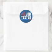 Jon Tester voor Montana Senate 2018 Ronde Sticker (Tas)