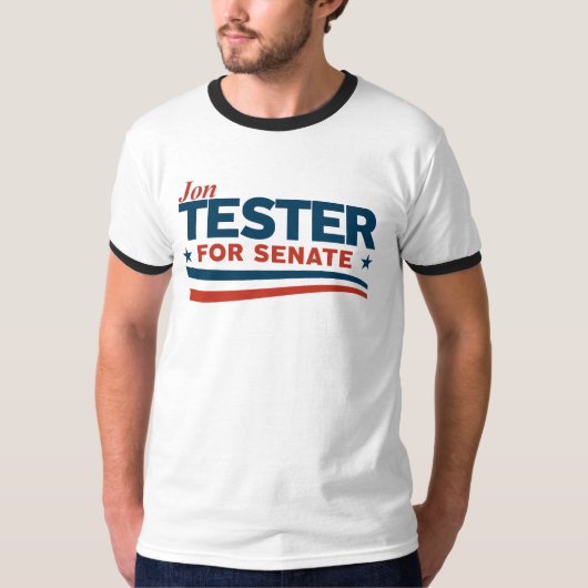 Jon Tester voor senaat T-shirt (Voorkant)