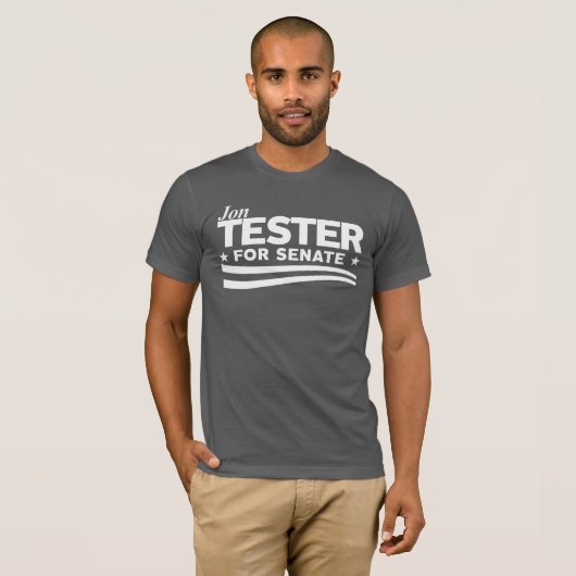 Jon Tester voor senaat T-shirt (Voorkant volledig)