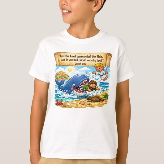 Jona 2:10 t-shirt (Voorkant)