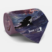 Jonah 1:17 - Jonah en de walvis Stropdas (Opgerold)