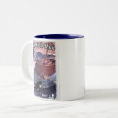 Jonah 1:17 - Jonah en de walvis Tweekleurige Koffiemok (Voorkant links)