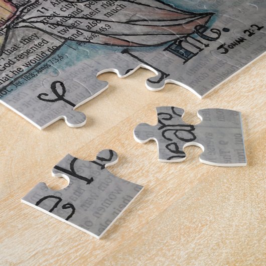 Jonah 2:2 - "Hij hoorde me" Legpuzzel (Zijkant)