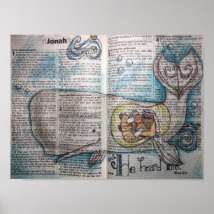 Jonah 2:2 - "Hij hoorde me" Poster