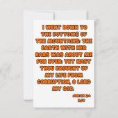 Jonah 2:6 KJV Bijbel Verse Groet Kaart (Voorkant)