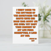 Jonah 2:6 KJV Bijbel Verse Groet Kaart (Staand voorkant)