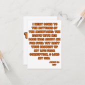 Jonah 2:6 KJV Bijbel Verse Groet Kaart (Voorkant / Achterkant in situ)