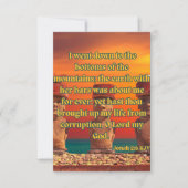 Jonah 2:6 KJV Bijbel Verse Pic Groet Kaart (Voorkant)