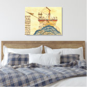 Jonah Eaten van de walvis Canvas Afdruk (Insitu (Slaapkamer))