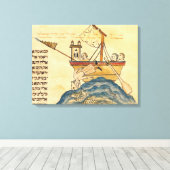 Jonah Eaten van de walvis Canvas Afdruk (Insitu (Houten vloer))