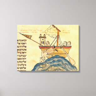 Jonah Eaten van de walvis Canvas Afdruk