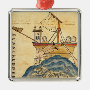 Jonah Eaten van de walvis Metalen Ornament