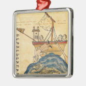 Jonah Eaten van de walvis Metalen Ornament (Links)