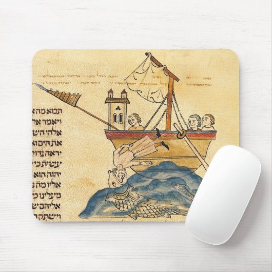 Jonah Eaten van de walvis Muismat (Met muis)