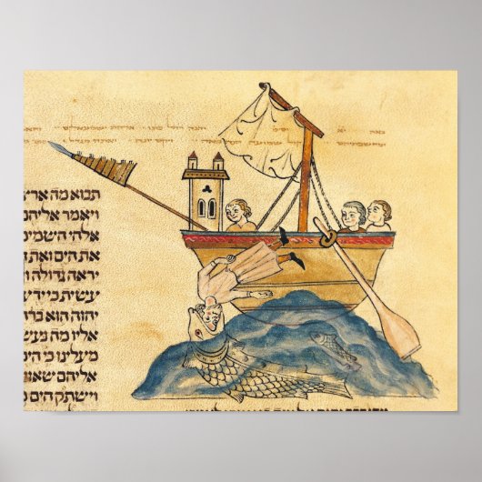 Jonah Eaten van de walvis Poster (Voorkant)