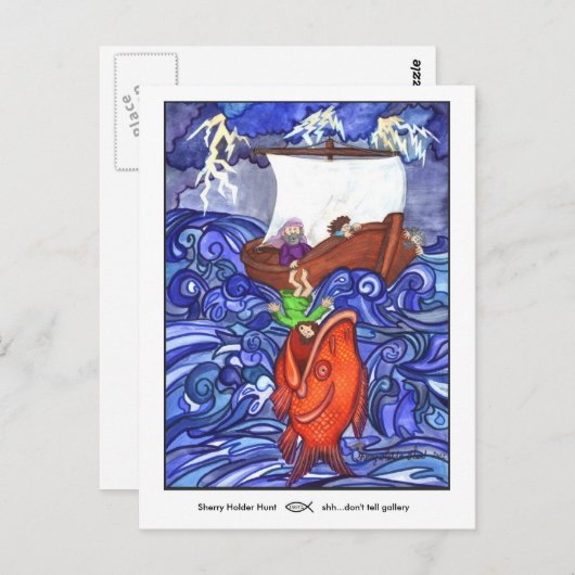 Jonah en de Big Fish briefkaart (Voorkant / Achterkant)