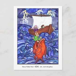 Jonah en de Big Fish briefkaart