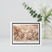 Jonah en de walvis, illustratie uit een Bijbel, en Briefkaart (Staand voorkant)