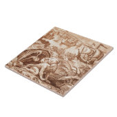 Jonah en de walvis, illustratie uit een Bijbel, en Tegeltje (Zijkant)