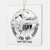 Jonah en de walvis keramisch ornament (Links)