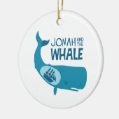 Jonah en de walvis keramisch ornament (Links)