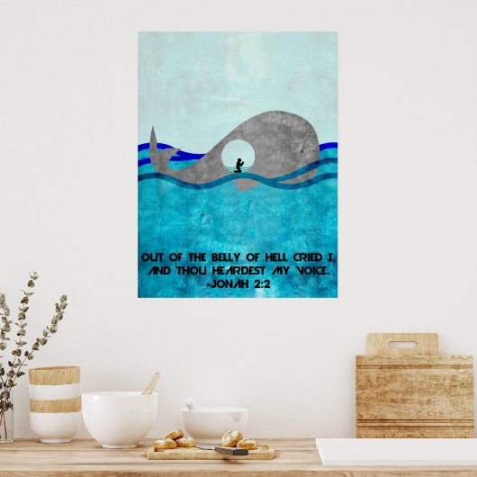 Jonah en de walvis poster (Keuken)