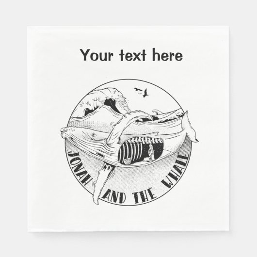 Jonah en de walvis servet (Voorkant)
