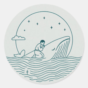 Jonah en de Walvis Sticker