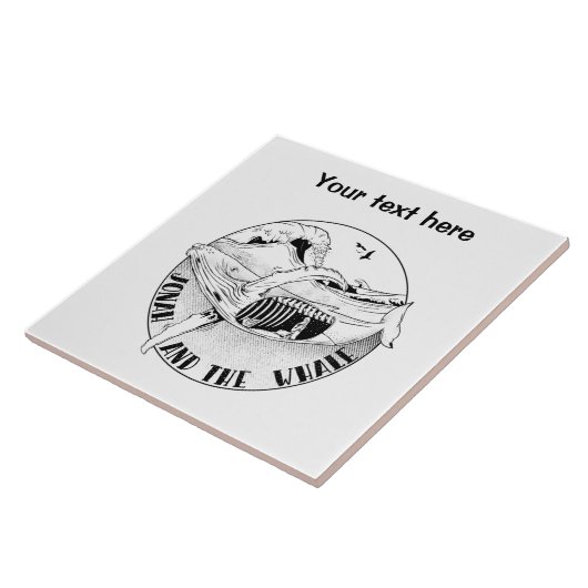 Jonah en de walvis tegeltje (Zijkant)