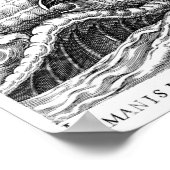 Jonah en de walvis van Philip Galle Poster (Hoek)