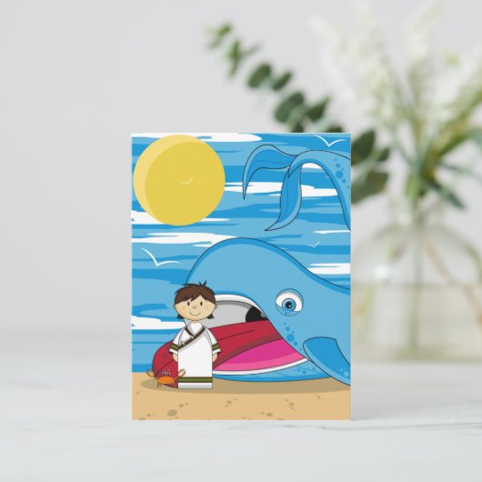 Jonah en het walvis Briefkaart (Staand voorkant)
