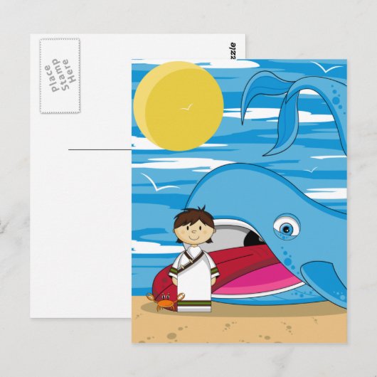 Jonah en het walvis Briefkaart (Voorkant / Achterkant)