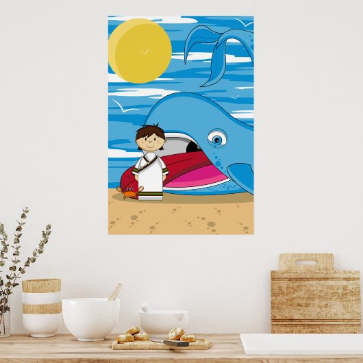 Jonah en het walvis-Poster Poster (Keuken)